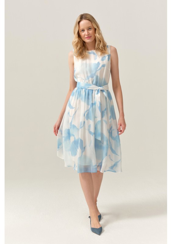 Biało-błękitna sukienka FERIA FER098